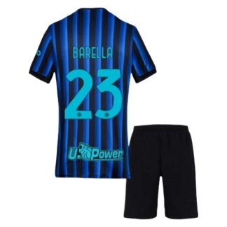 Otroški Nogometni dresi Komplet Inter Milan Domači 2025-26 Nicolo Barella 23