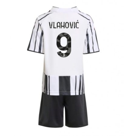 Otroški Nogometni Dresi kompleti Juventus Domači 2025-26 Dusan Vlahovic 9