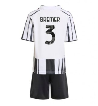Otroški Nogometni Dresi kompleti Juventus Domači 2025-26 Gleison Bremer 3