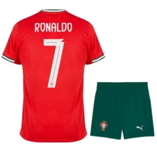 Otroški Nogometni dresi kompleti Portugalska Domači 2025-26 Cristiano Ronaldo 7