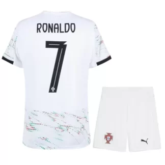 Otroški Nogometni dresi kompleti Portugalska Gostujoči 2025-26 Cristiano Ronaldo 7