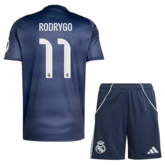 Otroški Nogometni dresi kompleti Real Madrid Gostujoči 2025-26 Rodrygo Goes 11