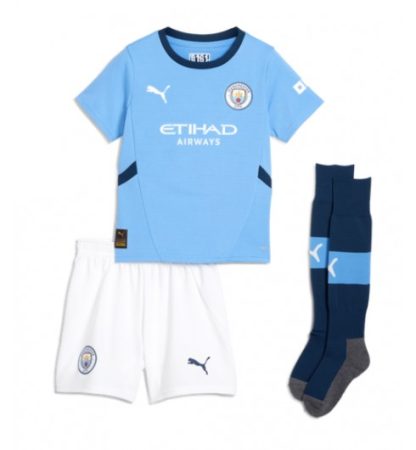 Otroški Nogometni dresi Manchester City Domači 2024-2025 Kevin De Bruyne 17-1