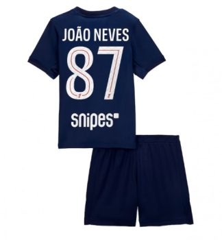 Otroški Nogometni dresi Paris Saint-Germain PSG Domači 2025-26 Joao Neves 87