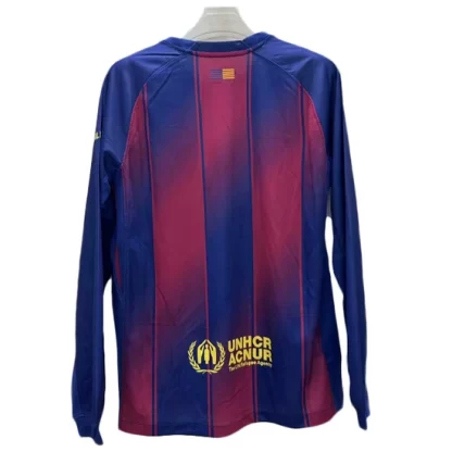 Poceni Moški Nogometni Dres FC Barcelona 2025-26 Dolgi Rokav-1