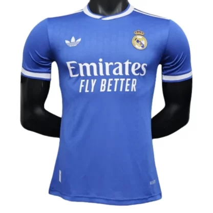 Poceni Moški Nogometni dresi Real Madrid Tretji 2025-26 modra