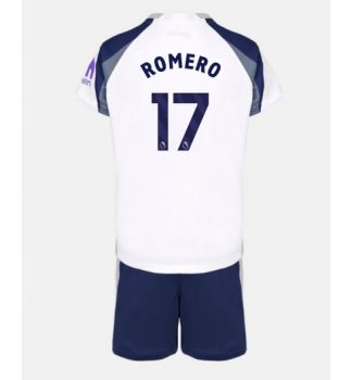 Poceni Otroški dresi komplet Tottenham Hotspur Domači 2025-26 Cristian Romero 17