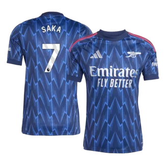 Moški Nogometni dresi Arsenal Gostujoči 2025-26 Bukayo Saka 7