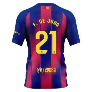 Moški Nogometni dresi FC Barcelona Domači 2025-26 Frenkie de Jong 21