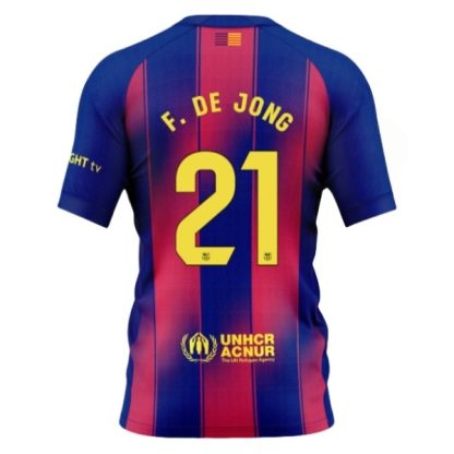 Moški Nogometni dresi FC Barcelona Domači 2025-26 Frenkie de Jong 21