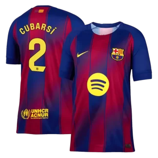 Moški Nogometni dresi FC Barcelona Domači 2025-26 Pau Cubarsi 2