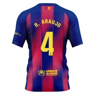 Moški Nogometni dresi FC Barcelona Domači 2025-26 Ronald Araujo 4