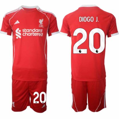 Moški Nogometni dresi kompleti Liverpool Domači 2025-26 Diogo Jota 20