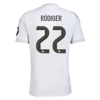 Poceni Moški Nogometni dresi Real Madrid Domači 2025-26 Antonio Rudiger 22 bela