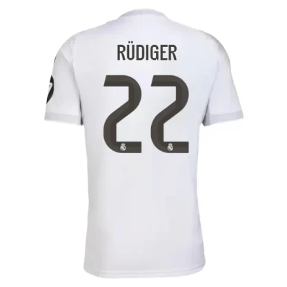 Poceni Moški Nogometni dresi Real Madrid Domači 2025-26 Antonio Rudiger 22 bela