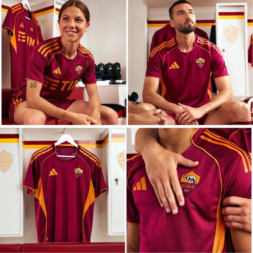 Nogometni dresi AS Roma Domači 2025-26