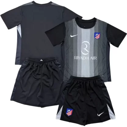 Novo Otroški dresi za nogomet Atletico Madrid Vratar 2025-26 črna