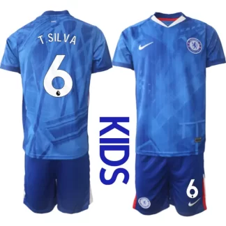 Otroške Nogometnih dresov kompleti Chelsea Domači 2025-26 Thiago Silva 6