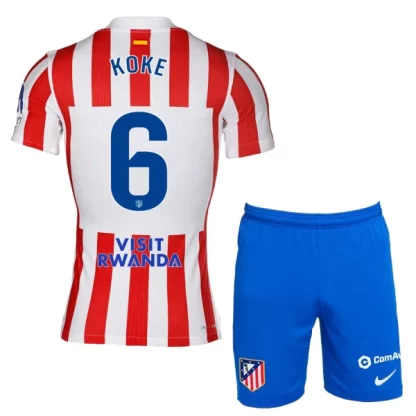 Otroški Nogometni Dresi Atletico Madrid Domači 2025-26 Koke 6
