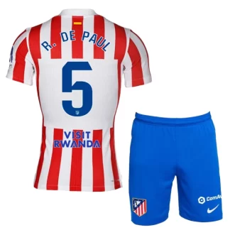 Otroški Nogometni Dresi Atletico Madrid Domači 2025-26 Rodrigo De Paul 5
