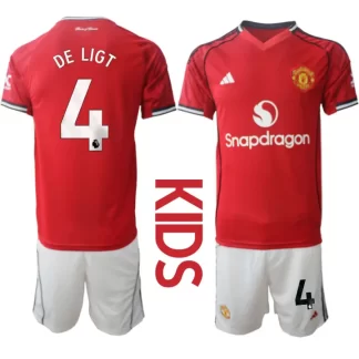 Otroški Nogometni dresi komplet Manchester United Domači 2025-26 Matthijs de Ligt 4