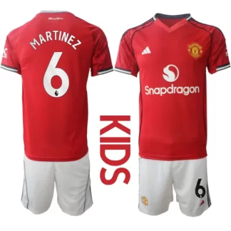 Otroški Nogometni dresi komplet Manchester United Domači 2025-26 tisk MARTINEZ 6