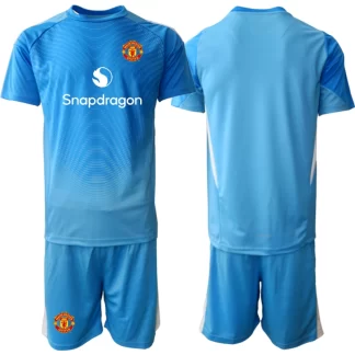 Otroški Nogometni dresi komplet Manchester United Vratar 2025-26 modra