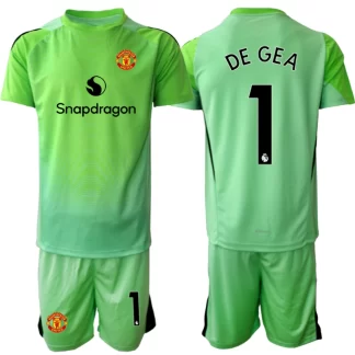 Otroški Nogometni dresi komplet Manchester United Vratar 2025-26 Zelena David de Gea 1