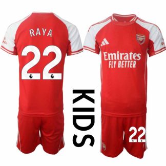 Otroški Nogometni Dresi kompleti Arsenal Domači 2025-26 David Raya 22