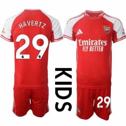 Otroški Nogometni Dresi kompleti Arsenal Domači 2025-26 Kai Havertz 29