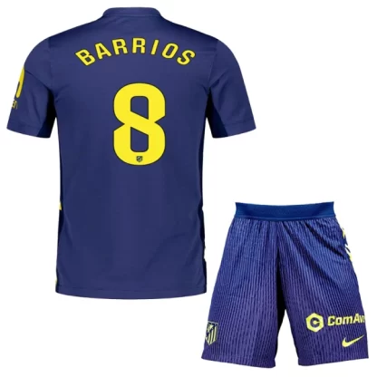 Otroški Nogometni Dresi kompleti Atletico Madrid Gostujoči 2025-26 Pablo Barrios 8