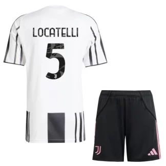 Otroški Nogometni Dresi kompleti Juventus Domači 2025-26 Manuel Locatelli 5