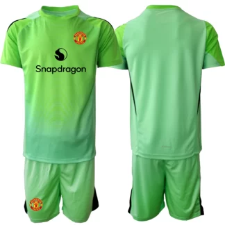 Otroški Nogometni dresi za otroke Manchester United Vratar 2025-26 Zelena