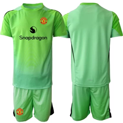 Otroški Nogometni dresi za otroke Manchester United Vratar 2025-26 Zelena