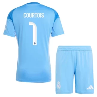 Otroški Nogometni dresi za otroke Real Madrid Vratar 2025-26 Thibaut Courtois 1