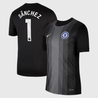 Poceni Nogometni dresi Chelsea Vratar 2025-26 črna Robert Sanchez 1
