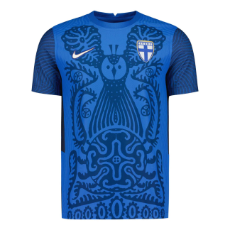 Ženski Nogometni dresi Finska Gostujoči Euro 2025 modra z lastnim tiskom