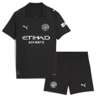 Kupite Otroški dresi Kompleti Manchester City Gostujoči 2025-26 črna z lastnim imenom online