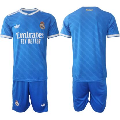 Kupiti modra Nogometni dresi kompleti Real Madrid Tretji 2025-26 Online