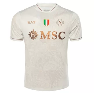 Moški Nogometna dres SSC Napoli Gostujoči 2025-26 bela Kratek Rokav