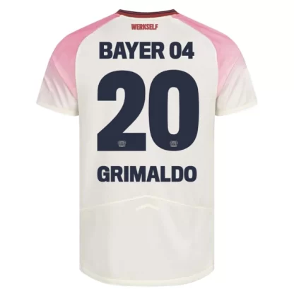 Moški Nogometni dresi Bayer 04 Leverkusen Gostujoči 2025-26 Alejandro Grimaldo 20