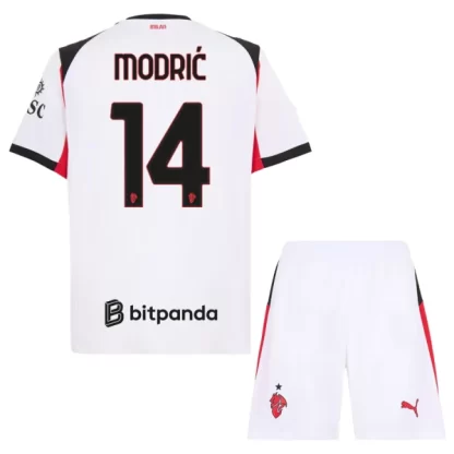 Nakup Otroški Nogometni Dresi AC Milan Gostujoči 2025-26 tisk Modrić 14