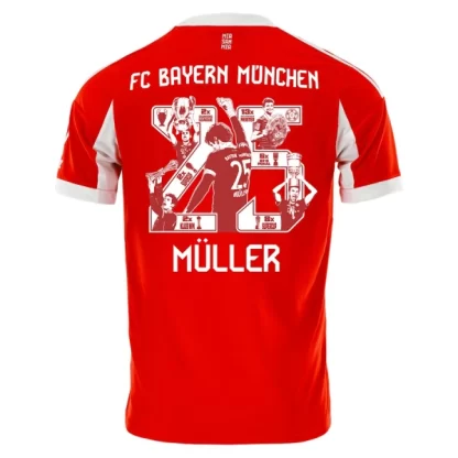 Nogometni dresi FC Bayern Munich Domači 2025-26 rdeča Thomas Müller 25-Posebno