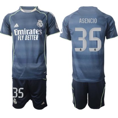 Originalni Nogometni dresi Kompleti Real Madrid Gostujoči 2025-26 Raúl Asencio 35