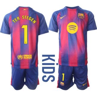 Nogometni dresi kompleti za otroke FC Barcelona Domači 2025-26 Marc-André ter Stegen 1