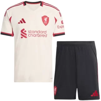 Nogometni dresi kompleti za otroke Liverpool Gostujoči 2025-26 z lastnim tiskom