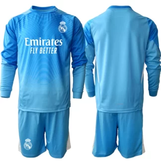Novo Otroški nogometni dresi kompleti Real Madrid Vratar 2025-26 modra Dolgi Rokav