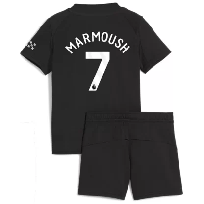 Otroški dresi Kompleti črna Manchester City Gostujoči 2025-26 Omar Marmoush 7
