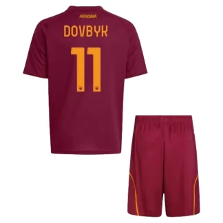 Otroški dresi kompleti za otroke AS Roma Artem Dovbyk 11 Domači 2025-26 rdeča