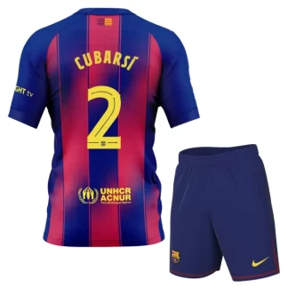 Otroški Nogometni Dres komplet FC Barcelona Domači 2025-26 Pau Cubarsi 2